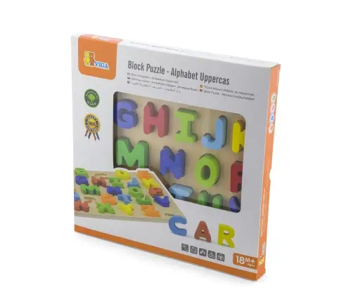 Viga 50124 Block Puzzl- Alphabet Uppercas