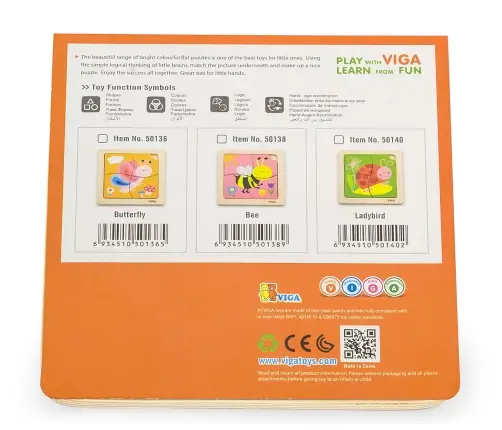 Viga 50140 Handy Flat Puzzle - Ladybird