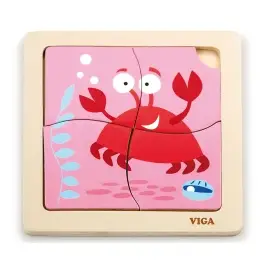 Viga 50146 Handy Flat Puzzle - Crab