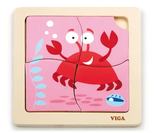 Viga 50146 Handy Flat Puzzle - Crab