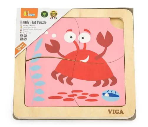 Viga 50146 Handy Flat Puzzle - Crab
