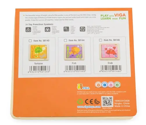 Viga 50146 Handy Flat Puzzle - Crab