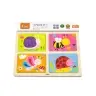 Viga 50189 Puzzle na podkładce 4w1 - owady