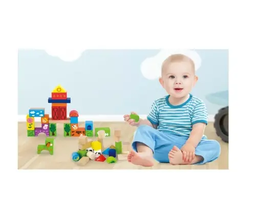 Viga 50285 50Pcs Block Set - Farm