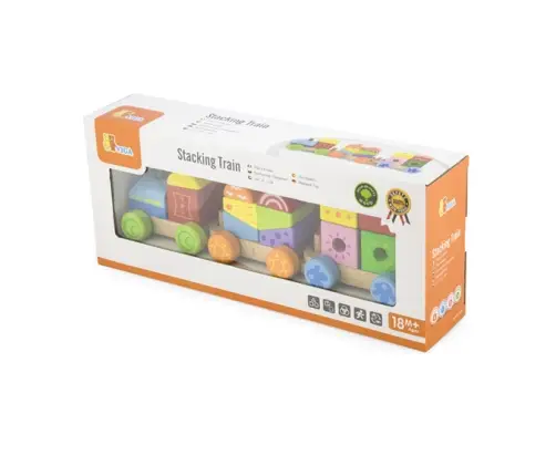 Viga 50534 Drewniany pociąg z klockami