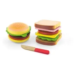 Viga 50810 Playing Food - Hamburger & Sandwich