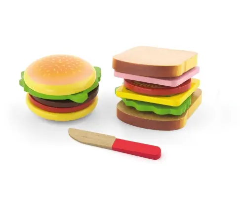 Viga 50810 Playing Food - Hamburger & Sandwich
