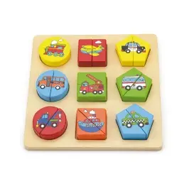 Viga 59586 Układanka 2w1 Puzzle - pojazdy