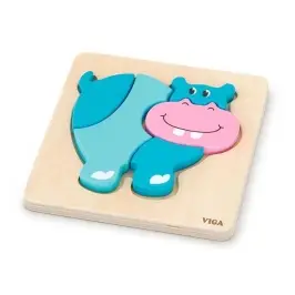 Viga 59932 Shape Block Puzzle - Hippo