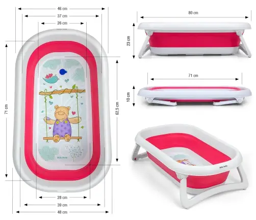 Wanienka składana Aqua Pink