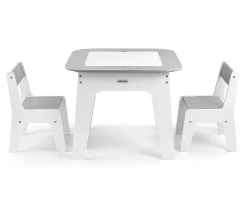 Zestaw mebli Olaf - Stolik i dwa krzesełka Grey