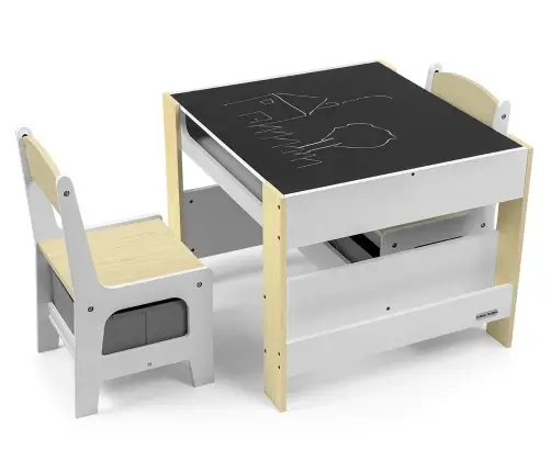 Zestaw mebli - Stolik i dwa krzesełka Sven Natural