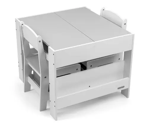 Zestaw mebli - Stolik i dwa krzesełka Sven Plus White