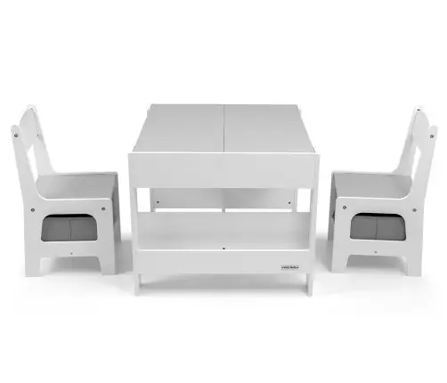 Zestaw mebli - Stolik i dwa krzesełka Sven Plus White