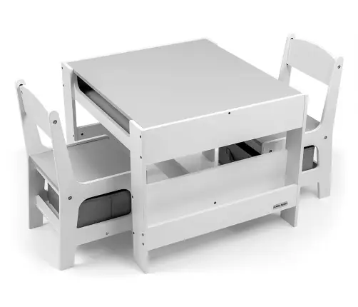 Zestaw mebli - Stolik i dwa krzesełka Sven White