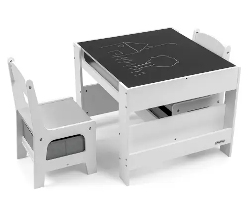 Zestaw mebli - Stolik i dwa krzesełka Sven White