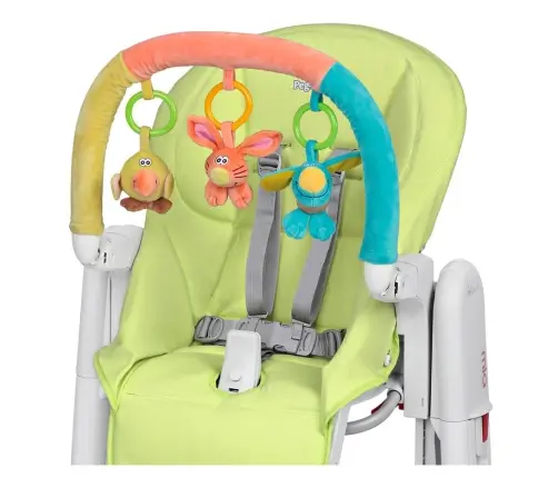Peg Perego KIT TATAMIA Verde Barošanas krēsla Follow Me pārvalks + loks ar rotaļlietām