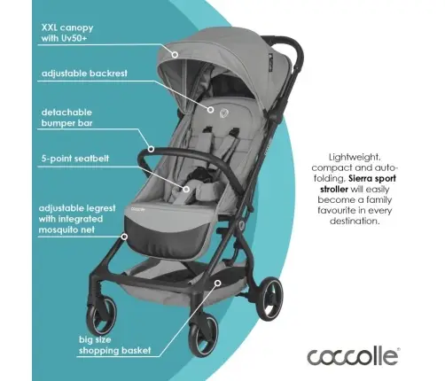 Autofold Sport Stroller Coccolle Sierra Greystone