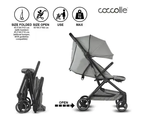 Autofold Sport Stroller Coccolle Sierra Greystone