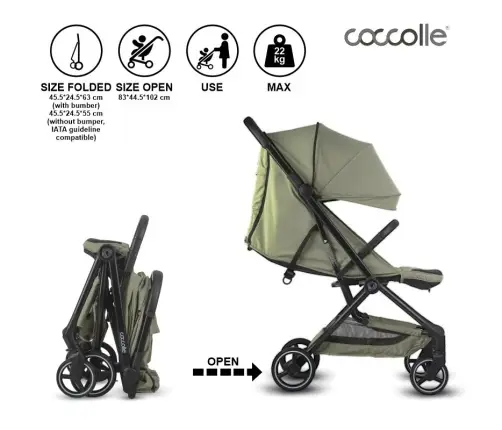 Autofold Sport Stroller Coccolle Sierra Sage green