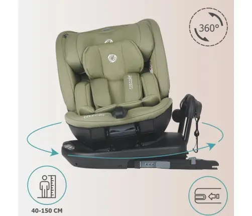 i-Size rotating car seat 40-150 cm Coccolle Velsa Moss green
