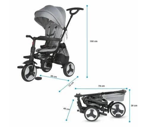 Tricycle Coccolle Spectra Plus Neutral Grey 2025