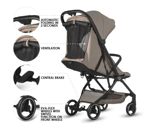 Autofold Sport Stroller Coccolle Sierra Taupe brown
