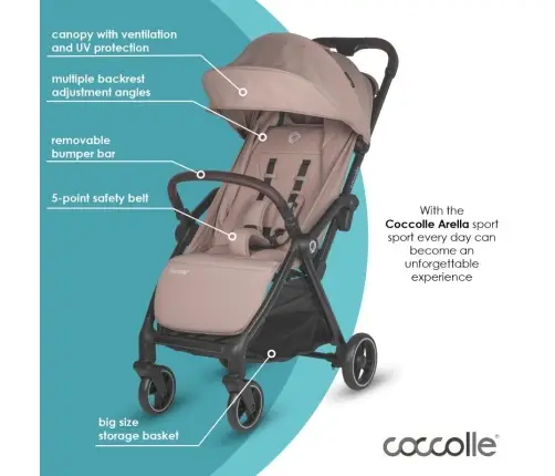 Autofold Sport Stroller Coccolle Arella Sand beige