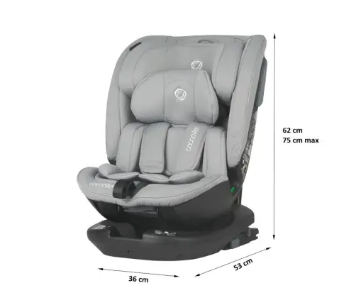 i-Size rotating car seat 40-150 cm Coccolle Velsa Neutral grey
