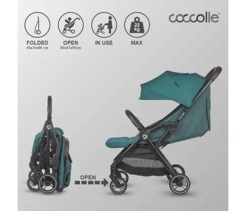 Autofold Sport Stroller Coccolle Arella Emerald green
