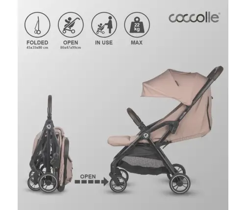Autofold Sport Stroller Coccolle Arella Sand beige