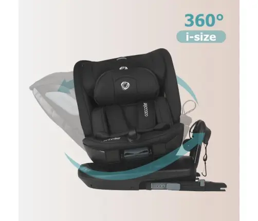 i-Size rotating car seat 40-150 cm Coccolle Velsa Jet black