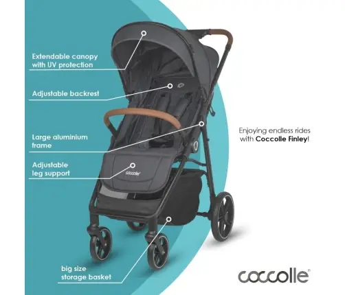 Sport Stroller Coccolle Finley Jet black