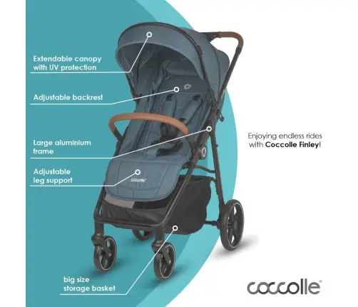 Sport stroller Coccolle Finley Ocean blue