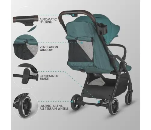 Autofold Sport Stroller Coccolle Arella Emerald green