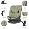 i-Size rotating car seat 40-150 cm Coccolle Velsa Moss green