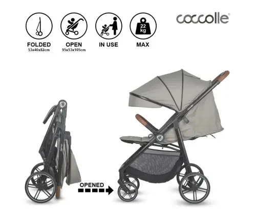Sport Stroller Coccolle Finley Sand beige