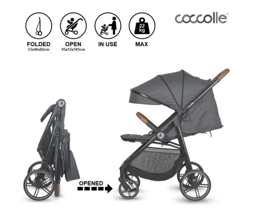 Sport Stroller Coccolle Finley Jet black