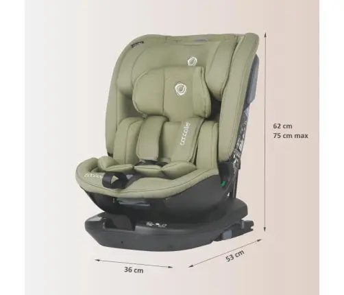i-Size rotating car seat 40-150 cm Coccolle Velsa Moss green