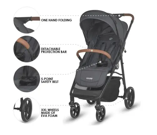 Sport Stroller Coccolle Finley Jet black