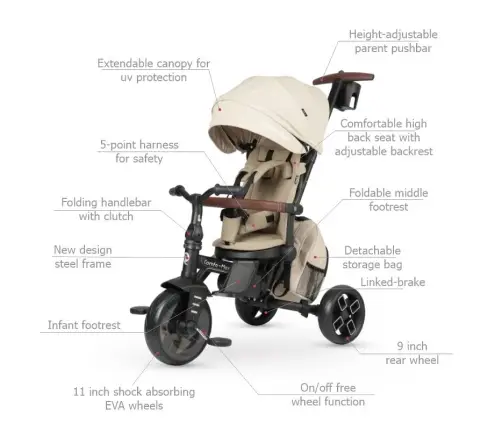 Tricycle Qplay Comfo Max Beige