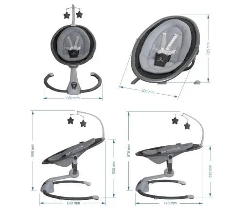 Coccolle  Freya baby swing  Anthracite