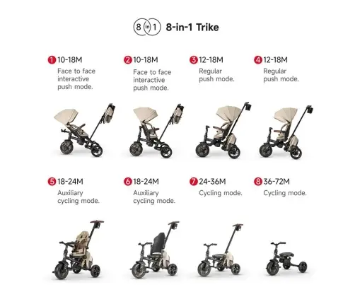 Tricycle Qplay Comfo Max Beige