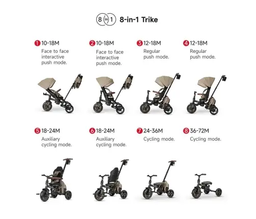 Tricycle Qplay Comfo Max Coffee