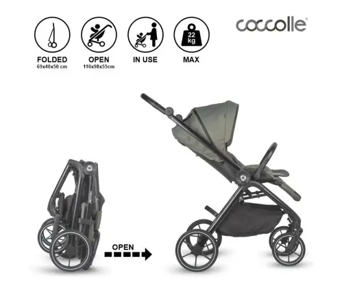Travel system 2in1 Coccolle Serry Moss green