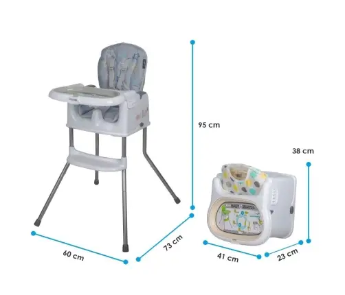 Coccolle Ziti Grey Stars Maitinimo kėdutė