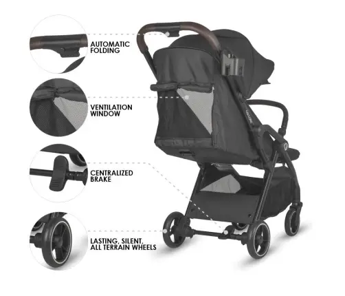 Autofold Sport Stroller Coccolle Arella Jet black