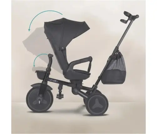 Coccolle Urbio Plus foldable tricycle Jet Black