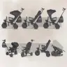 Coccolle Urbio Plus foldable tricycle Jet Black