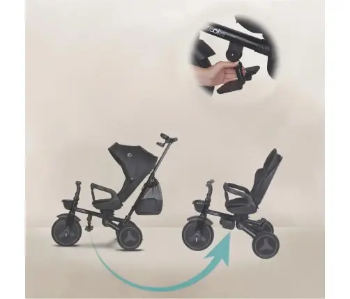 Coccolle Urbio Plus foldable tricycle Jet Black